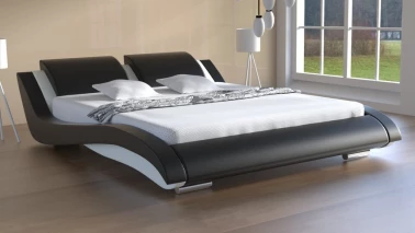 Łóżko do sypialni Stilo-2 skóra naturalna, 180x200