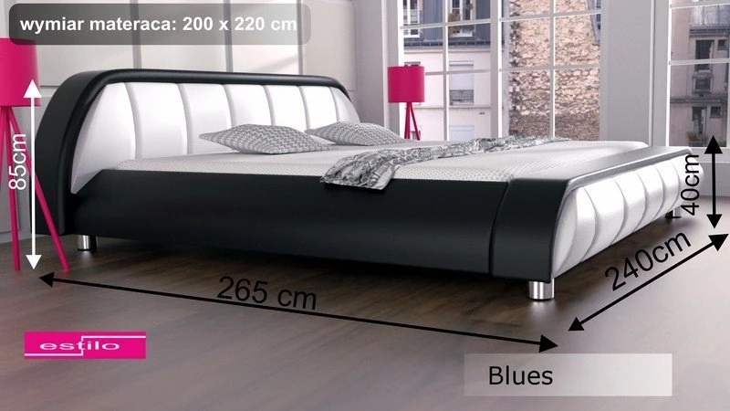 łóżko do sypialni blues