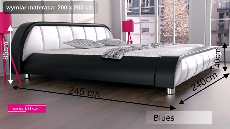łóżko do sypialni blues