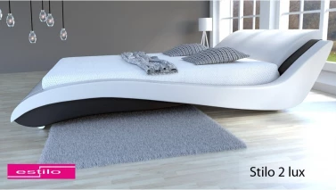 Łóżko do sypialni Stilo-2 Lux skóra naturalna, 160x200