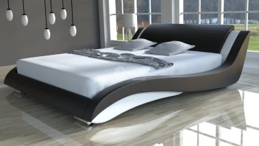 Komplet łóżko do sypialni Stilo-2 Lux Slim z materacem 7-stref 160x200